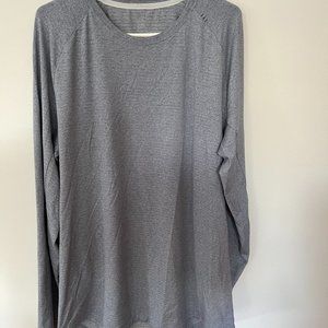 Lululemon Dry Sense Long Sleeve sz XL Chambray/White